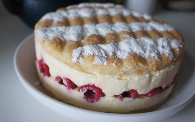Entremet macaron framboise