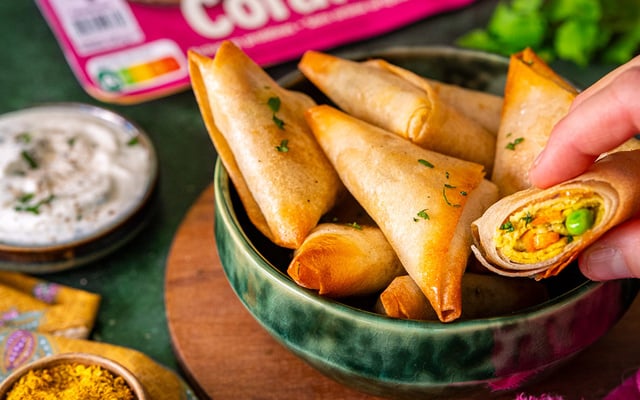 Samossas aux tranches végé curry cumin