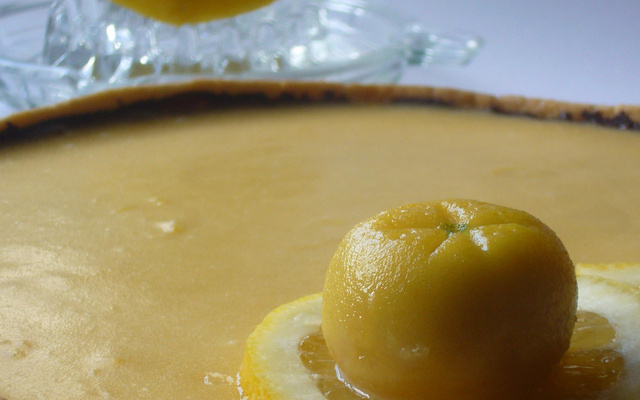 Tarte citron et chocolat, pâte sablée à la poudre d'amande