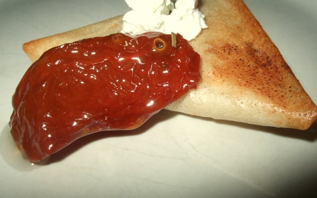 Samoussa Chèvre frais et tomates confites