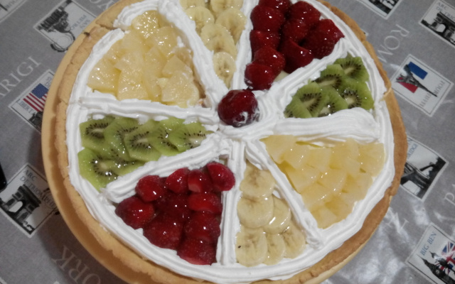 Tarte aux fraises traditionnelle à la crème pâtissière