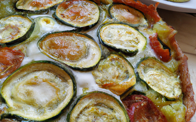 Clafoutis courgettes feta tomates séchées