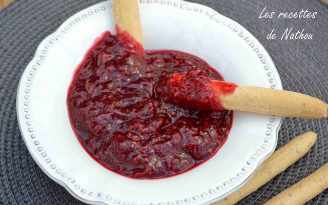 Confiture express de framboises