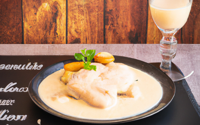 Poulet à la crème et au champagne