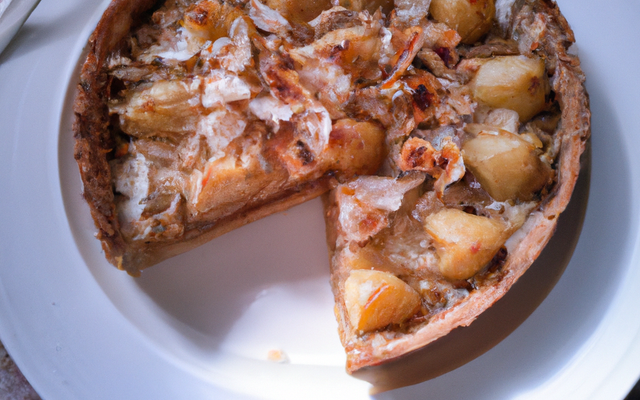 Tarte amandine aux poires sur lit de crème fraîche
