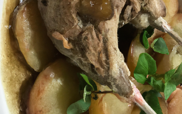 Râble de lapin aux poires