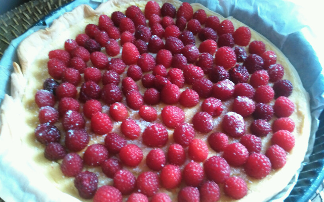 Tarte aux framboises facile et rapide