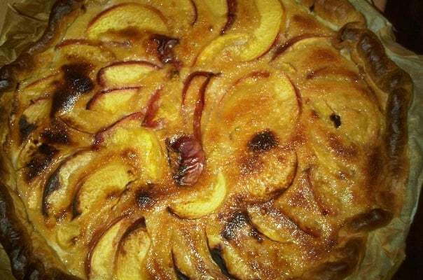 Tarte nectarine et noix de coco