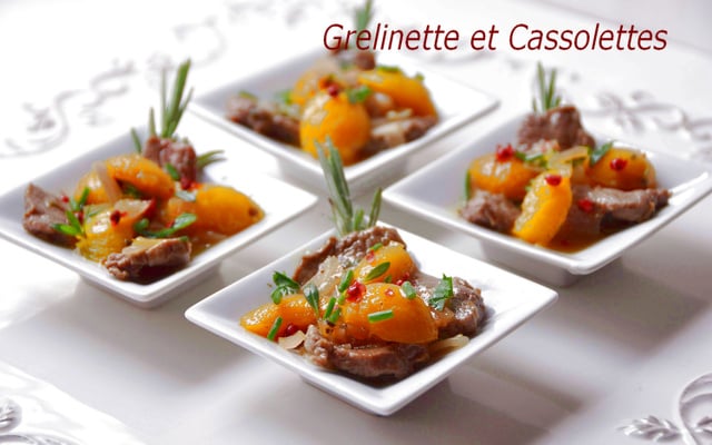 Émincé de bœuf, chutney de mirabelle