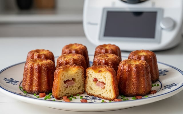 Cannelés salés aux lardons au thermomix