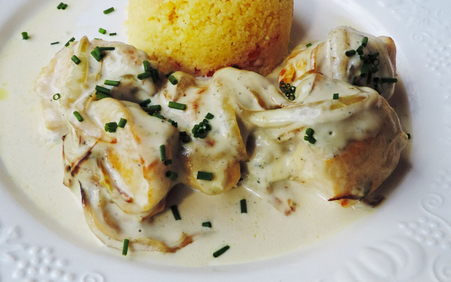 Sauté de poulet à la crème Saint Agur®