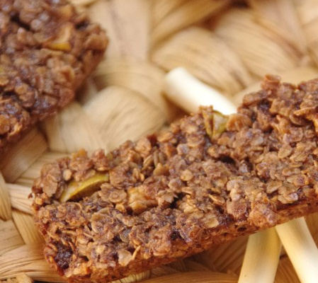 Barres de céréales chocolat-pommes