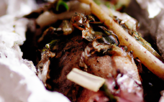 Gigot d'agneau mariné en papillote