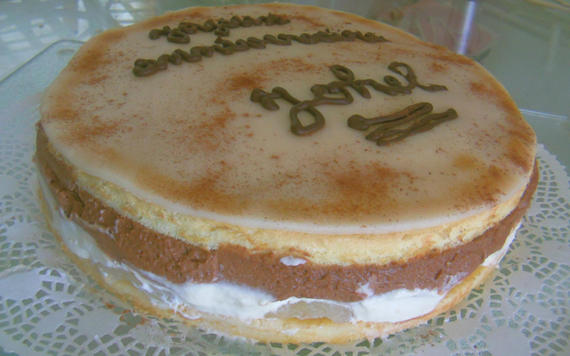 Gâteau type poirier façon belle hélène