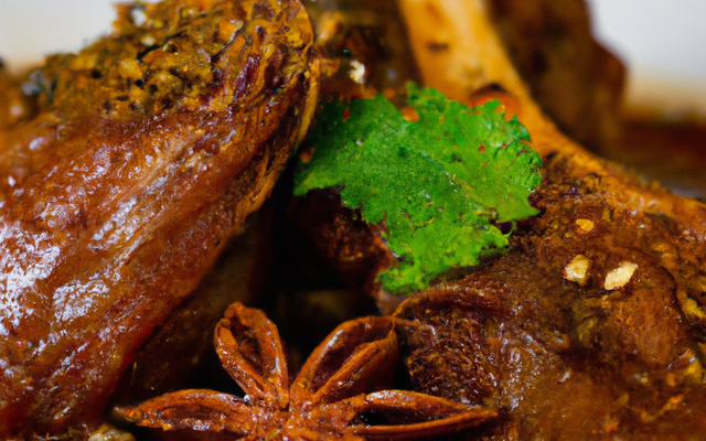 Epaule d'agneau confite au miel d'épices