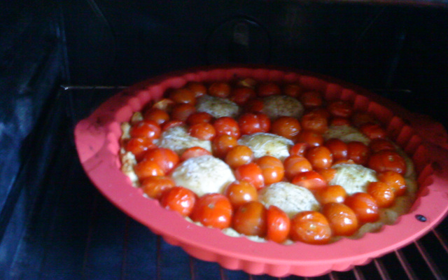 Tarte aux crotins de chèvre