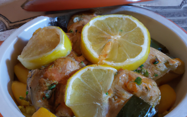 Tajine de poulet aux citrons maison