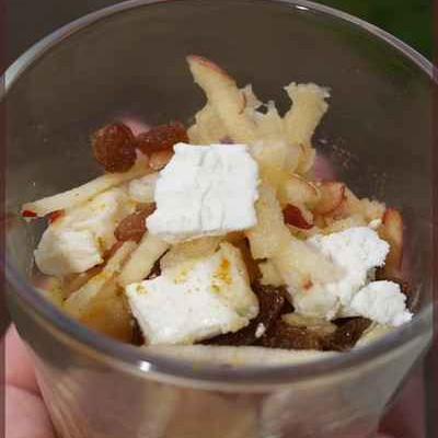 Verrines Pomme - Chèvre - Curry