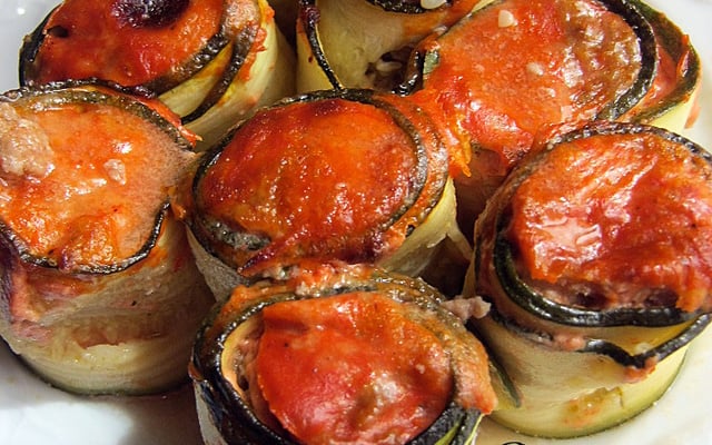 Cannellonis de courgettes aux trois viandes