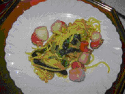 Saint-Jacques aux spaghettis de courgettes et curcuma