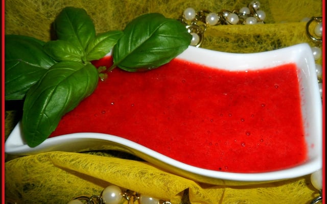 Coulis de fraises à la vanille