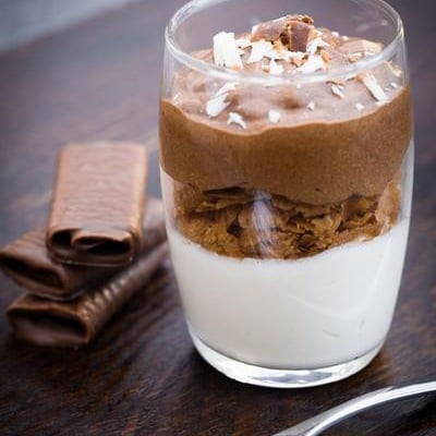 Verrines aux deux chocolats et Gavottes