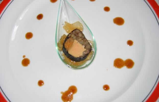 Sushi aveyronnais au pain d'épice et foie gras