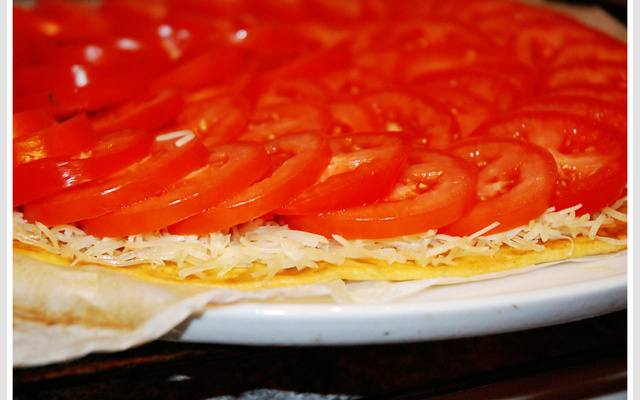 Tarte tomate-jambon