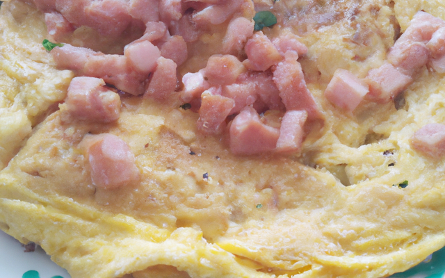 Omelette jambon au lait de soja