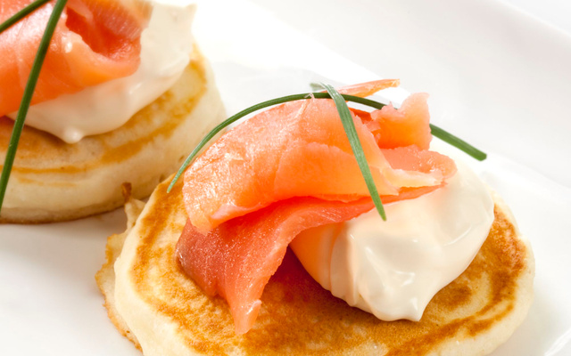 Blinis au saumon et au fromage frais