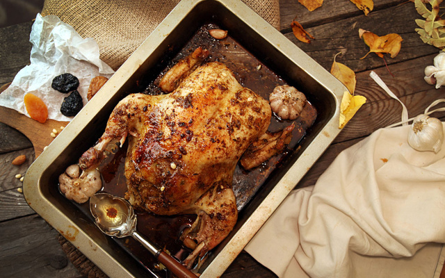 Dinde fermière aux 3 fruits : pomme, pruneau et marron