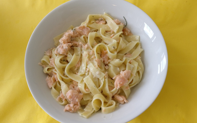 Tagliatelles au saumon fumé