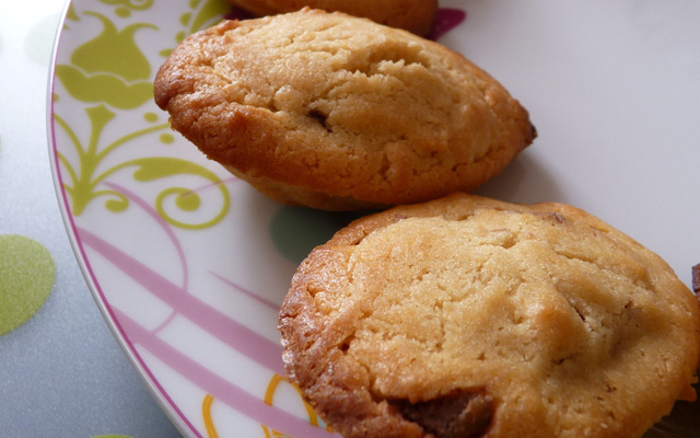 Les madeleines de Christophe Felder, au peanut butter et fourrage Nutella
