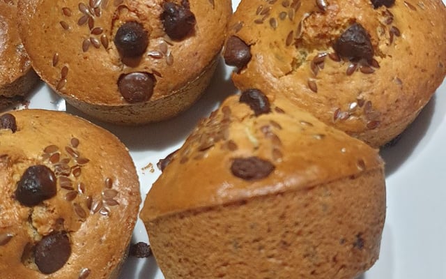 Muffins au chocolat et aux graines de lin