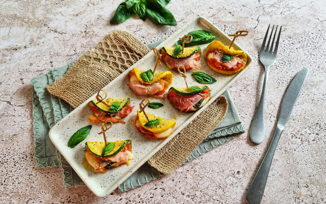 Demi-lunes de courgettes à la parmigiana