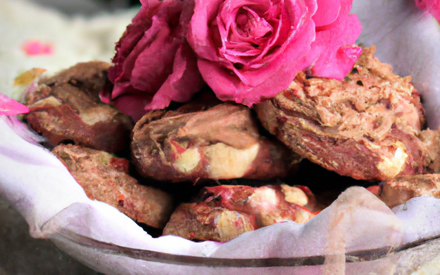 Cookies au chocolat et pralinés roses