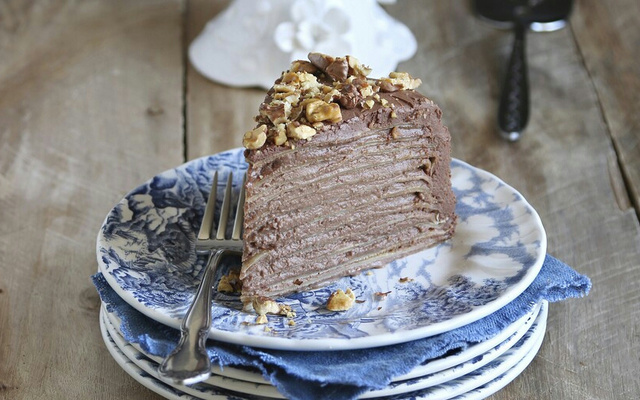Mille-feuille de crêpes chocolat-banane
