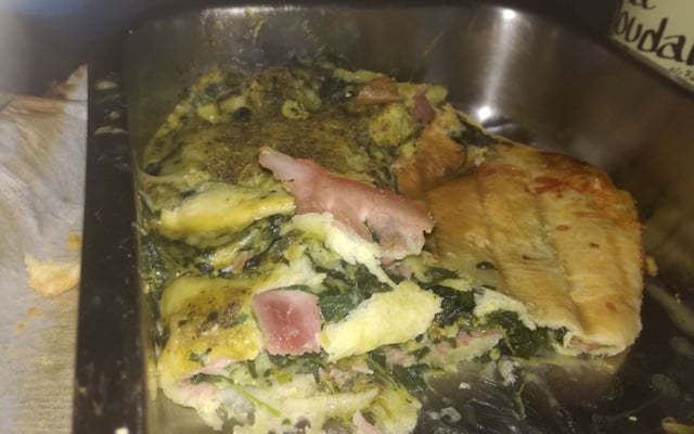 Roulé d'épinards fromage frais / jambon