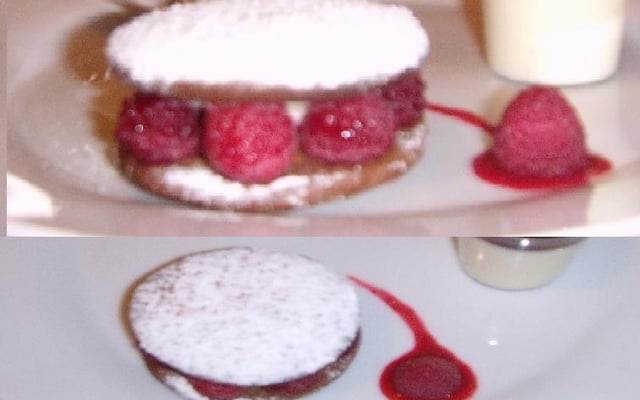 Sablés aux framboises et crème pâtissière