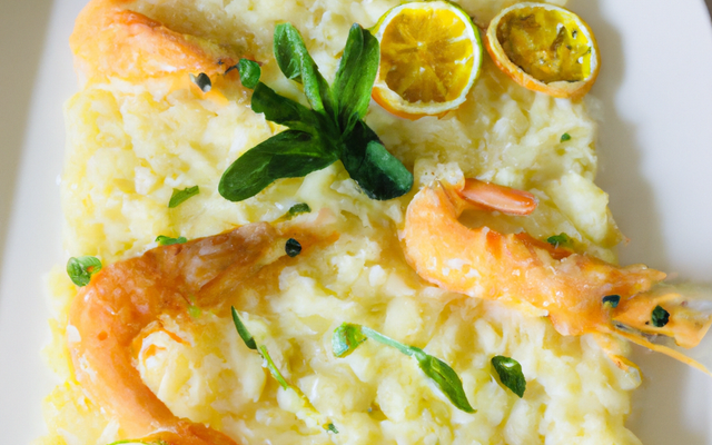Risotto au citron et crevettes