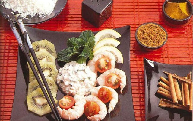 Langoustines et kiwi au petit goût exotique