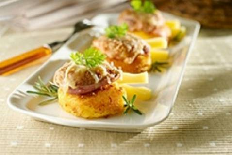 Croustillant de filet mignon sur lit de polenta