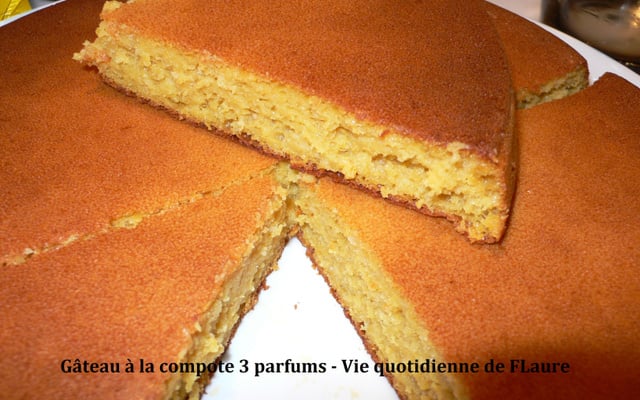 Gâteau à la compote 3 parfums