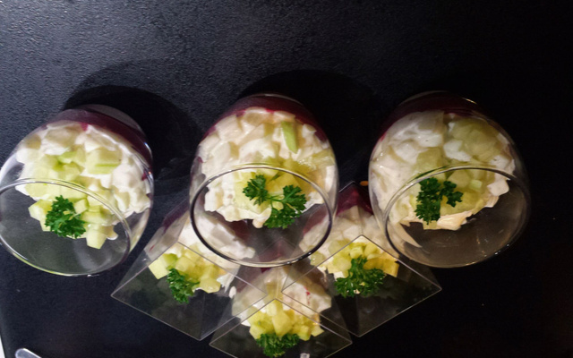 Verrine de betterave et concombre