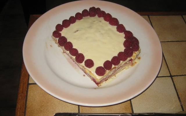 Tiramisu sans gluten aux framboises