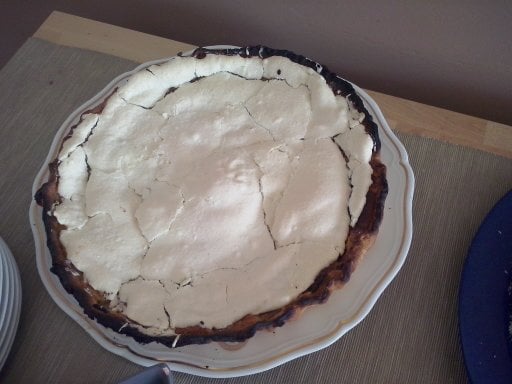 Tarte rhubarbe et meringue