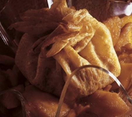 Crêpes à la chicorée fourrées aux pommes