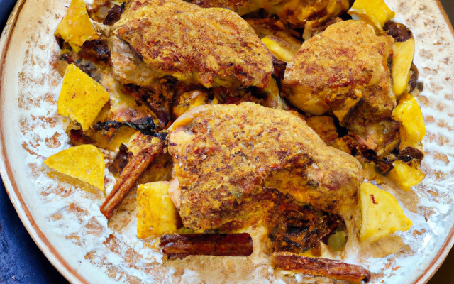 Chapon aux pain d'épices façon crumble