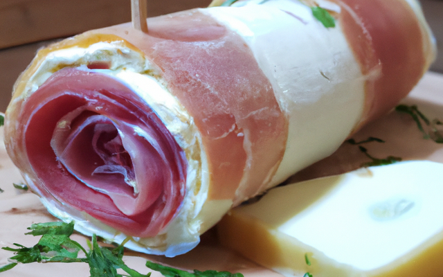 Roulé de jambon, fromage