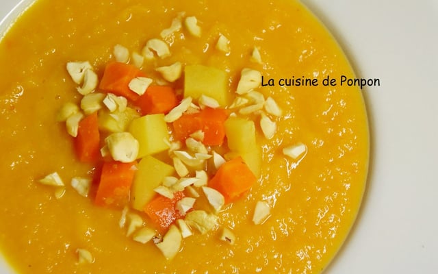 Soupe au panais, carotte et céleri rave